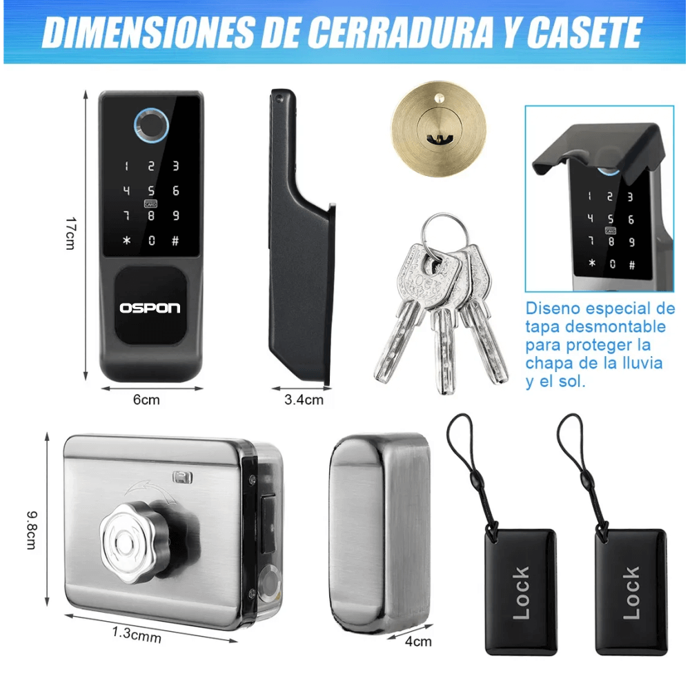 Cerradura Inteligente Electronica Lector Huellas Tuya Smart