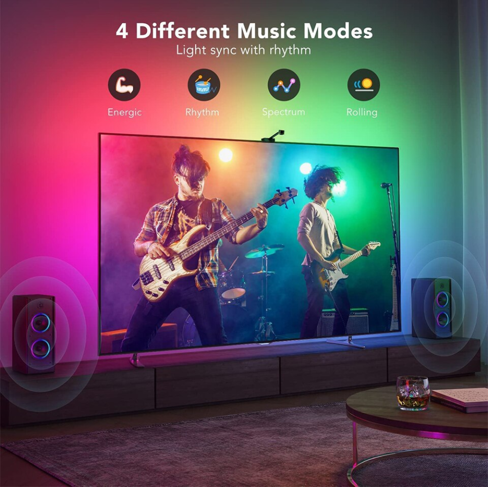 Cinta De Luces LED RGB Inmersión Wifi Para TV App Tuya Alexa