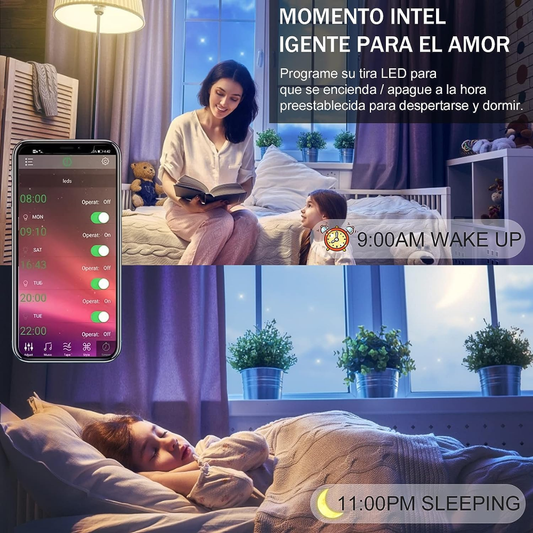 Cinta LED RGB Wifi Control Por Voz App Tuya Alexa Google