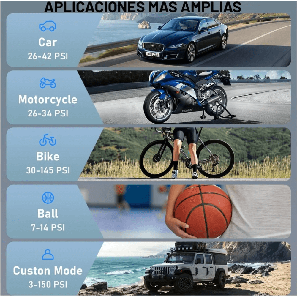 Arrancador De Batería Iniciador 12v Compresor Portátil 5en1
