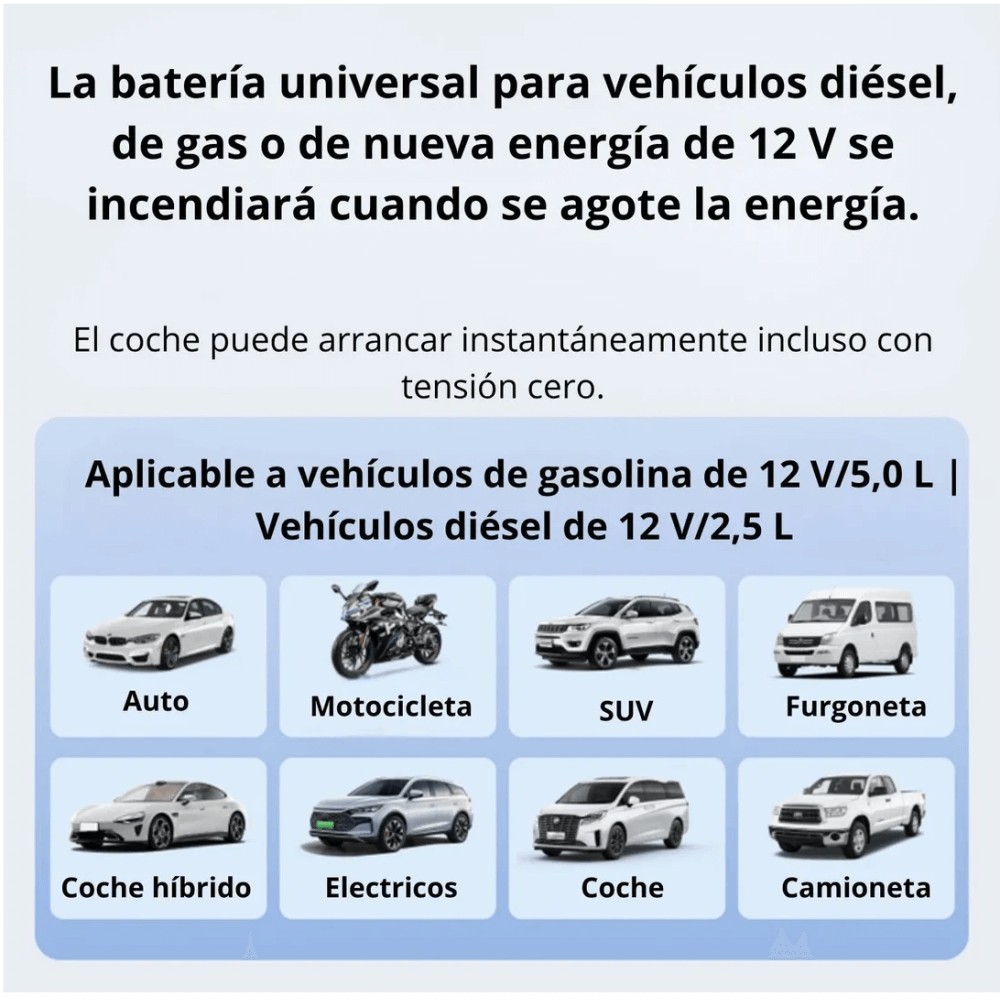 Arrancador De Batería Iniciador 12v Compresor Portátil 5en1