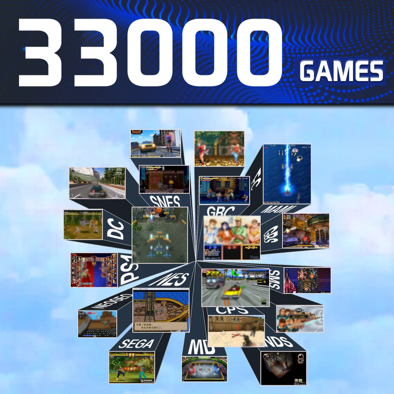 Consola Arcade BOX AD 1900 Retro Pantalla 4K HD en TV, 33000 juegos