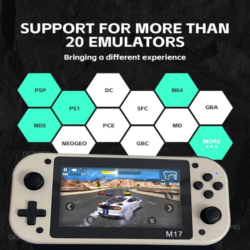 Consola Portátil Emulador de Juegos PSP N64 Pantalla IPS 4.3" M17