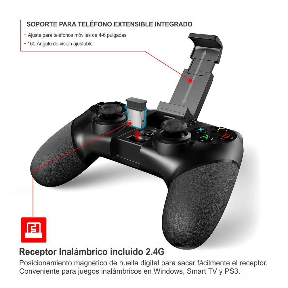 Control Ipega Mando Para Pc Celulares Gamepad 3en1 Pg-9076