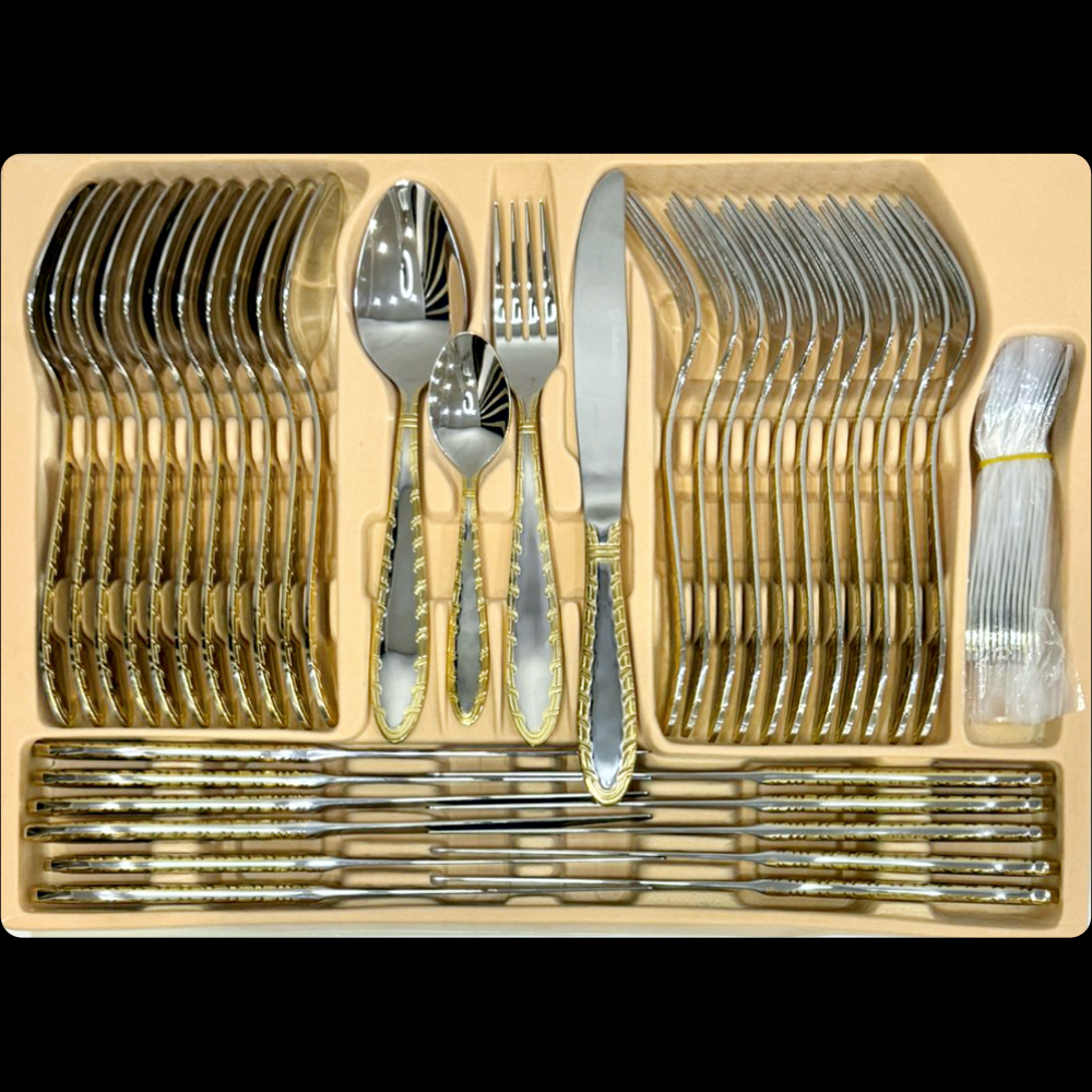 Cubiertos De Lujo 84 Pcs Acero Inoxidable Quirúrgico 18/10