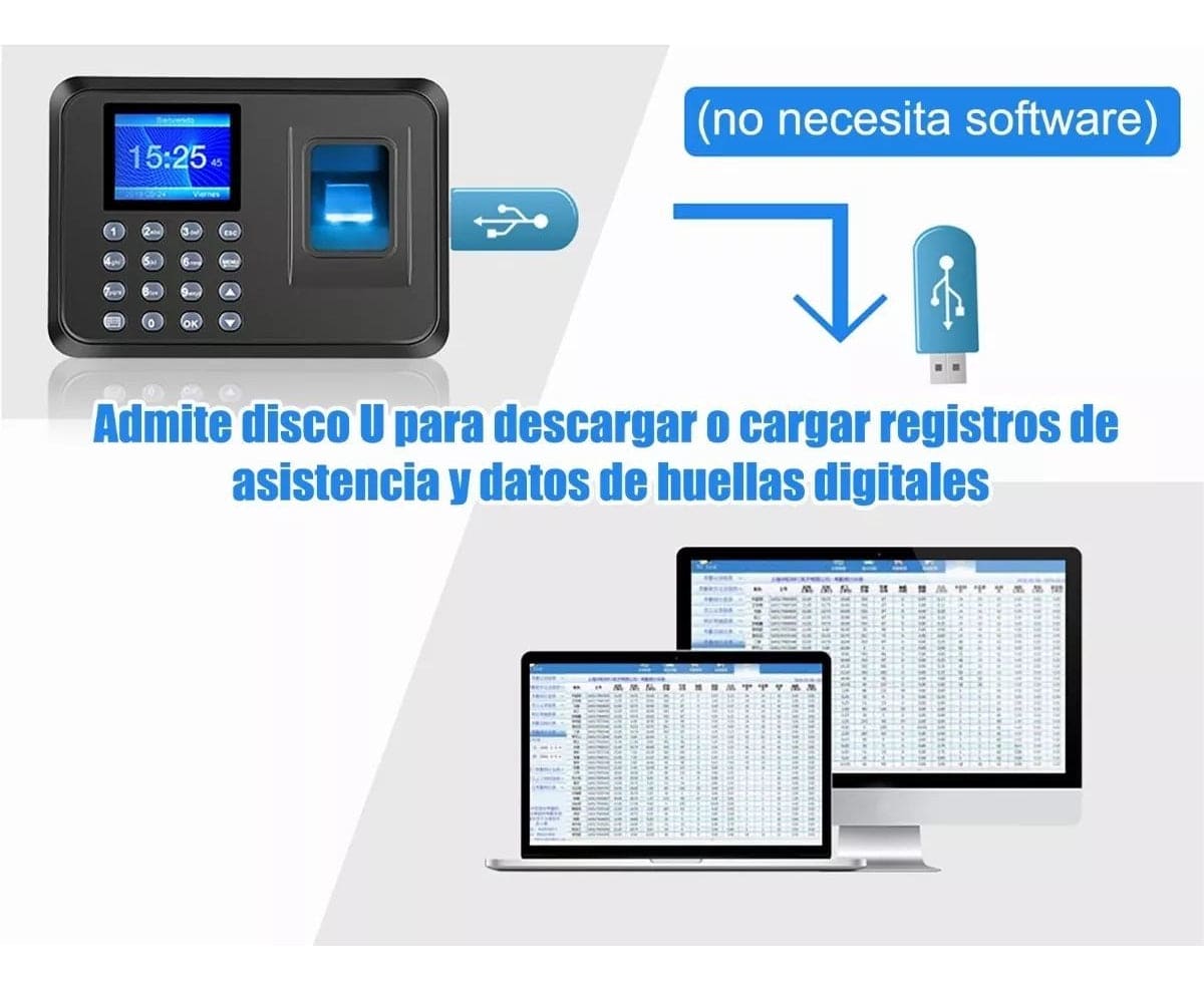 Reloj Checador Huella Biométrico Máquina De Asistencia