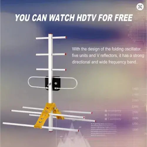 Antena Aerea Tdt Tv Digital Rural Exterior Alta Ganancia 8mt