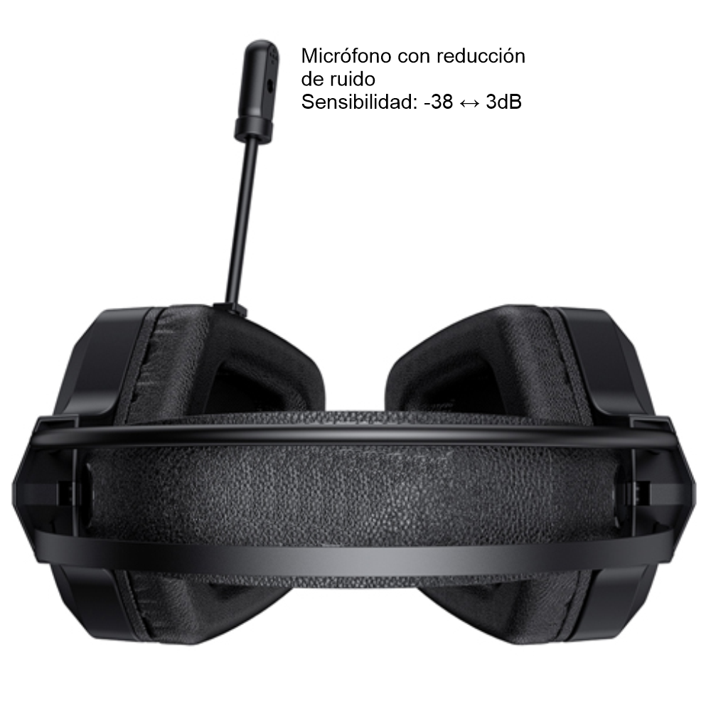 Diadema Gamer RGB Auriculares Con Microfono USB 50mm PC MAC