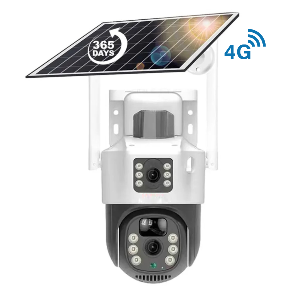 Cámara De Seguridad Ptz Solar 4g Wifi Doble Lente 6mpx Tp15