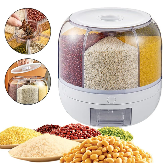 Dispensador De Granos Giratorio 360° Organizador Alimentos