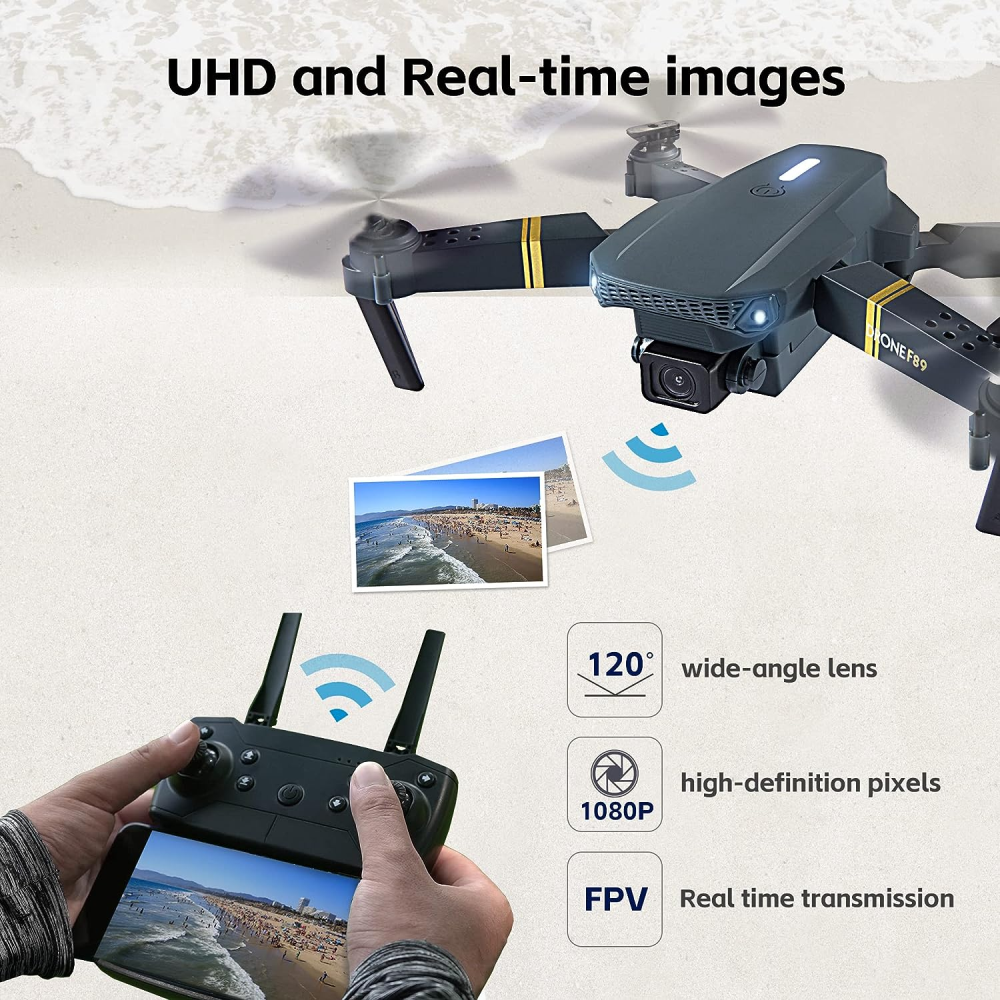 Drone Plegable Con Cámara Wifi 2.4g Fpv Doble Batería 998w