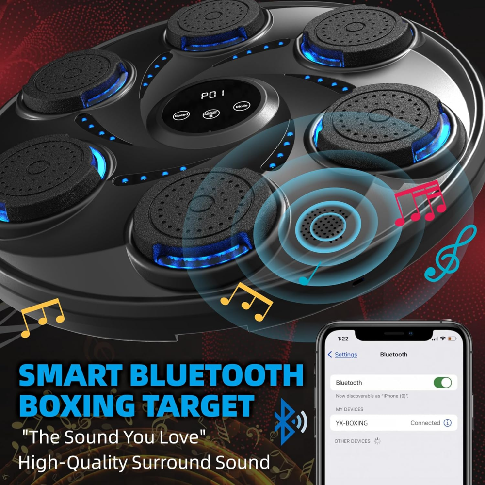Entrenador De Boxeo Inteligente Bluetooth 49cm Grande 9 Modo