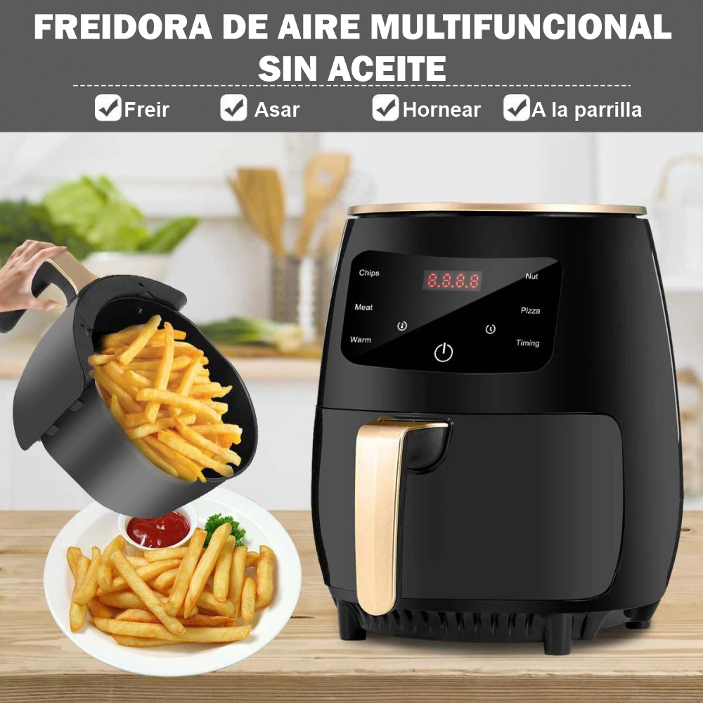 Freidora De Aire Digital Pantalla Led Táctil 6 Litros 2400w