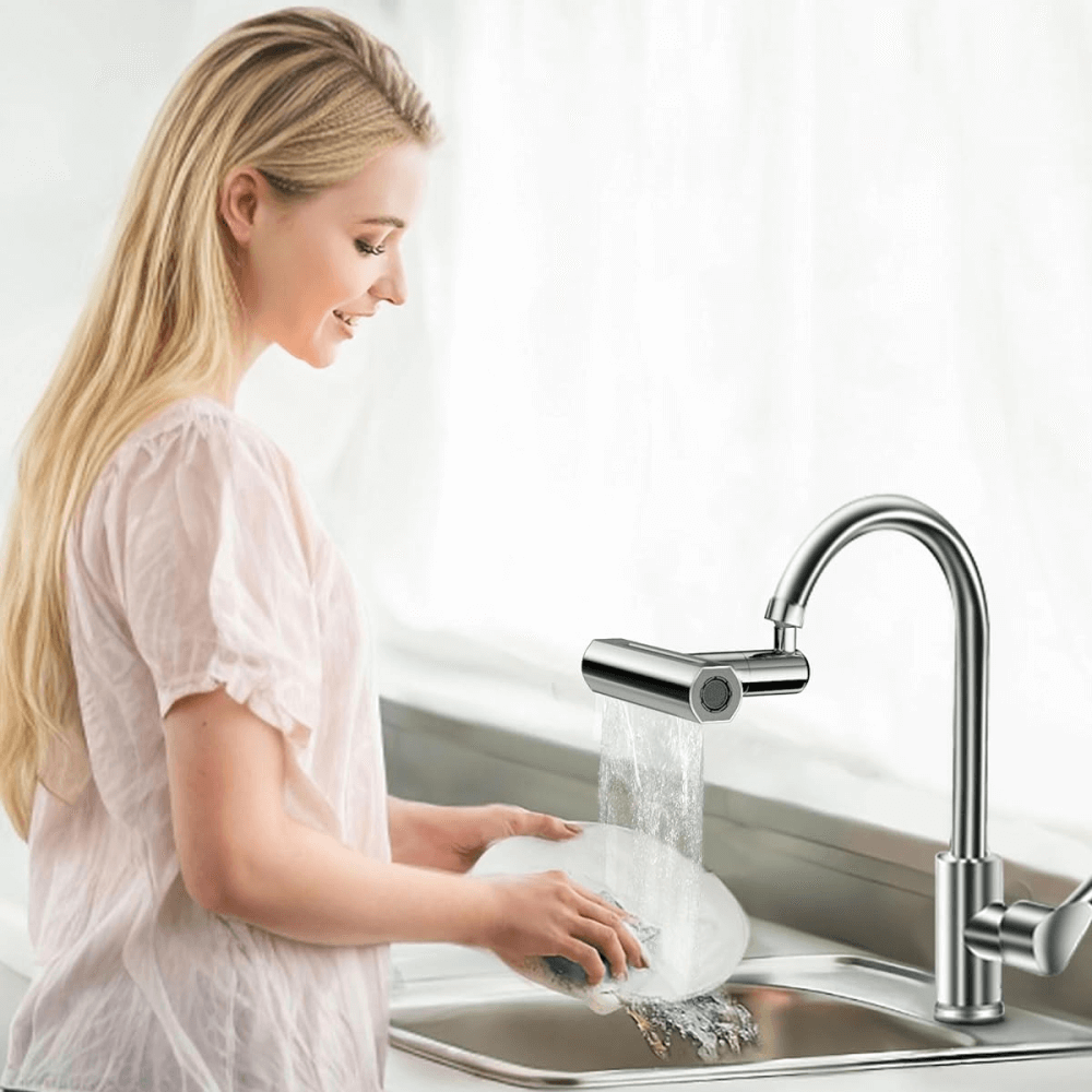 Grifo Giratorio 360 Extensor Llave Cocina Universal 4 En 1