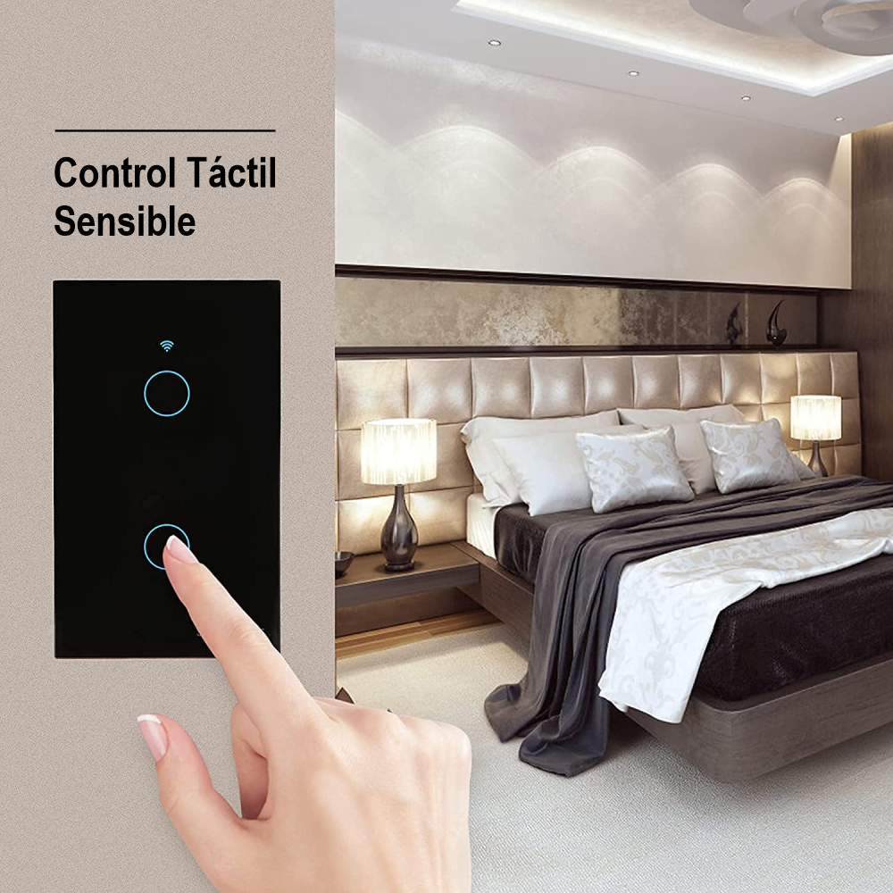 Interruptor Wifi Tactil Inteligente Alexa Google Home 2 Vias
