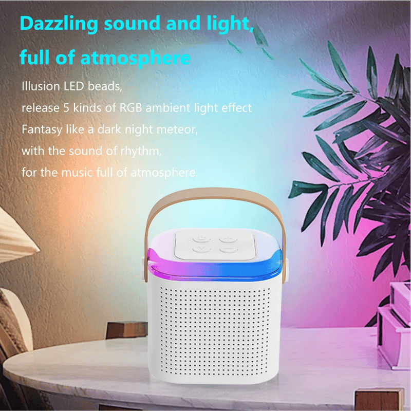 Kit Parlante Y Micrófono Karaoke Para Niños Bluetooth Rgb Y1