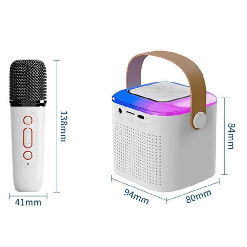 Kit Parlante Y Micrófono Karaoke Para Niños Bluetooth Rgb Y1