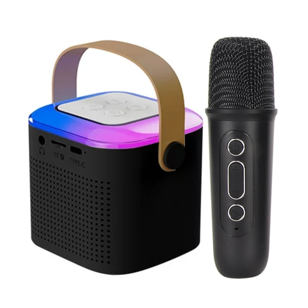 Kit Parlante Y Micrófono Karaoke Para Niños Bluetooth Rgb Y1