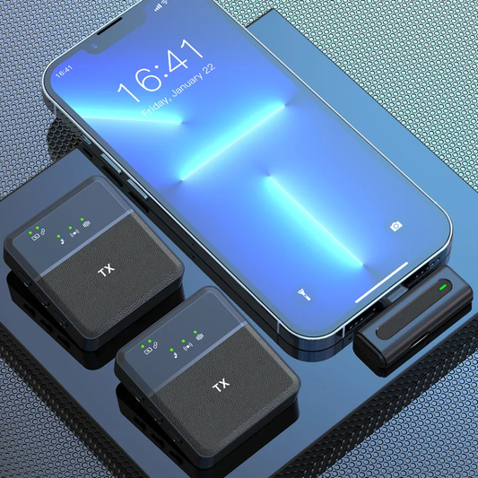 Microfono Dual Inalambrico Solapa Profesional Lightning SX8