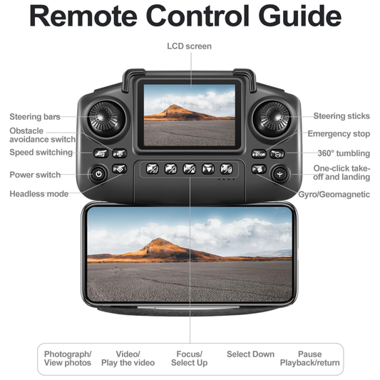 Mini Drone 3 Cámara Wifi 1080p FPV Pantalla Brushless Z3 MAX