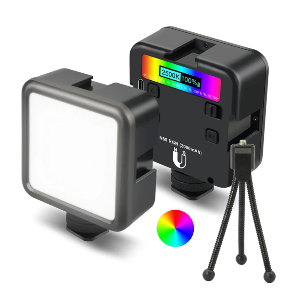 Mini Lampara Led Rgb Portátil Iluminación De Video Live N69