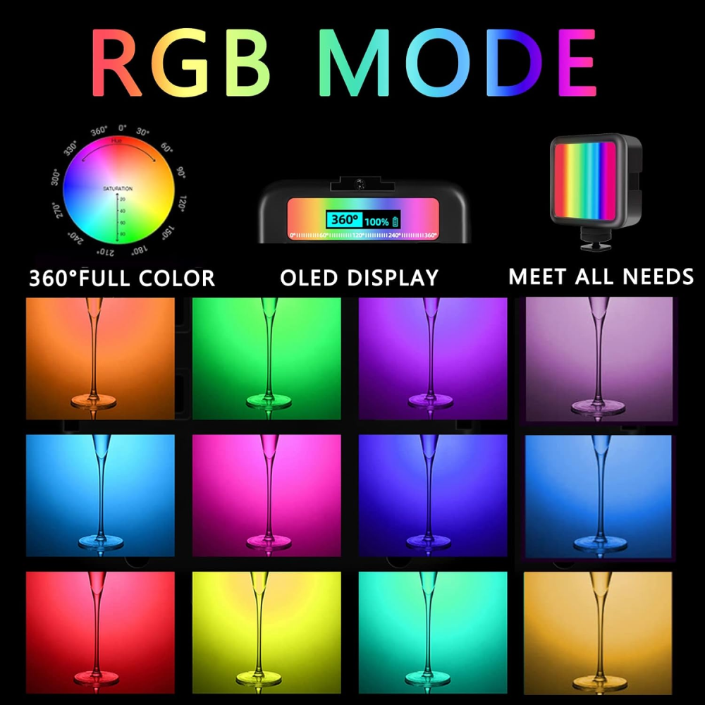 Mini Lampara Led Rgb Portátil Iluminación De Video Live N69