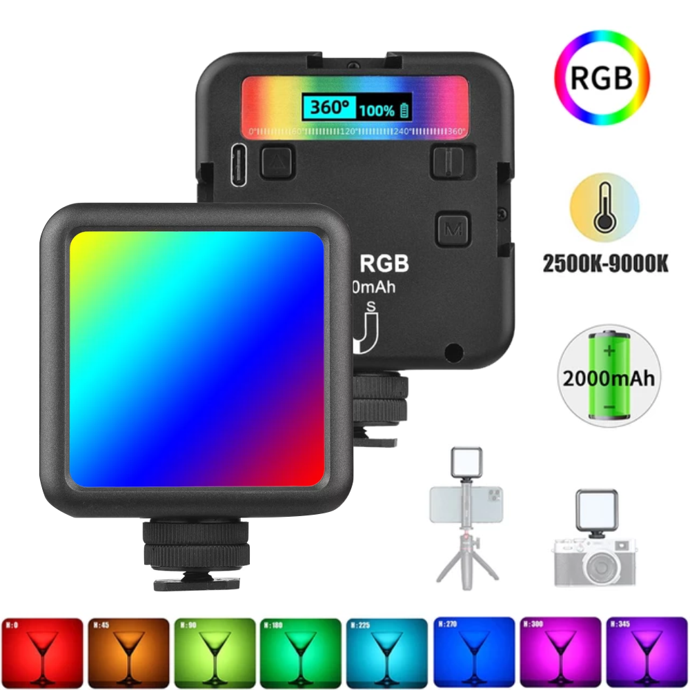 Mini Lampara Led Rgb Portátil Iluminación De Video Live N69