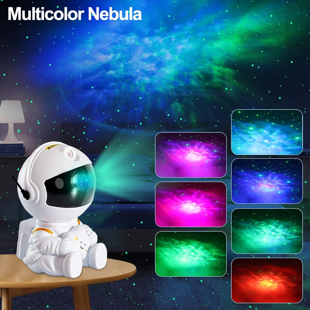 Mini Astronauta Proyector De Estrellas Nebulosa Galaxia Kids