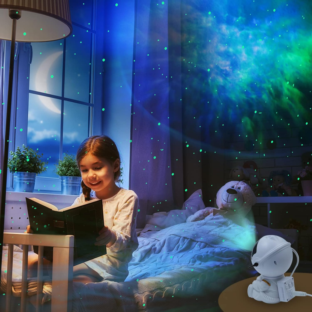 Mini Astronauta Proyector De Estrellas Nebulosa Galaxia Kids