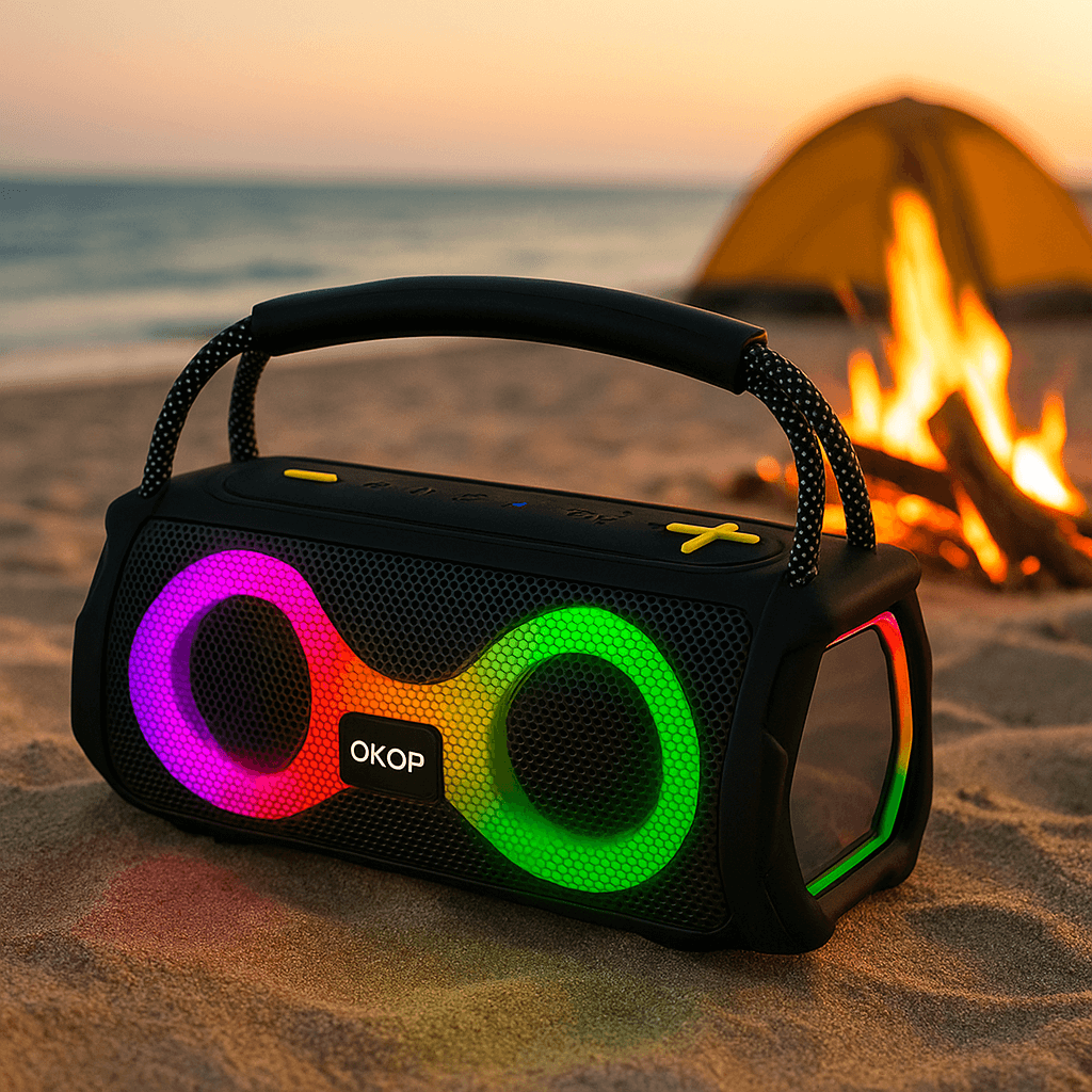 Parlante Recargable Altavoz Bluetooth Speaker Rgb Okop Kp812