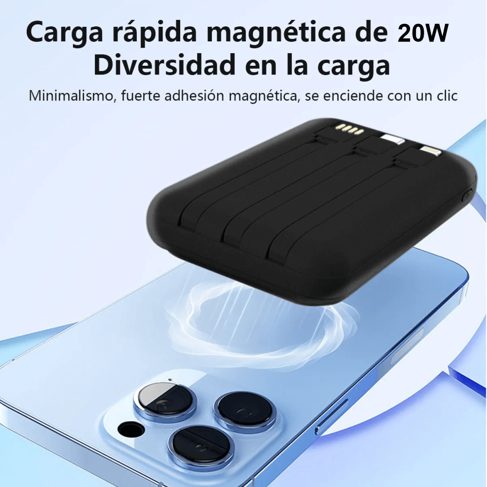 Power Bank Bateria Portatil 10000mah Carga Rapida Magnetico