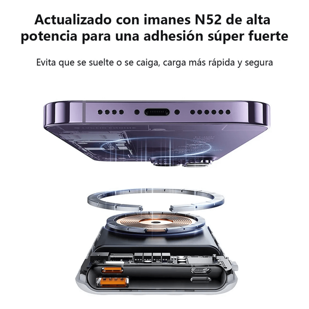 Power Bank Bateria Portatil 10000mah Carga Rapida Magnetico