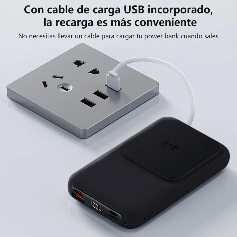Power Bank Bateria Portatil 10000mah Carga Rapida Magnetico
