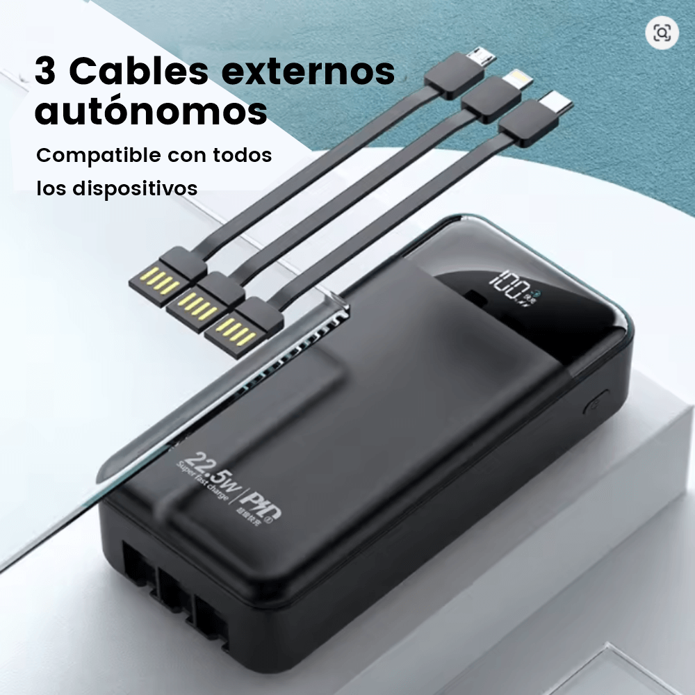 Power Bank Batería Portátil 22.5w Pd Carga Rápida 20000mah