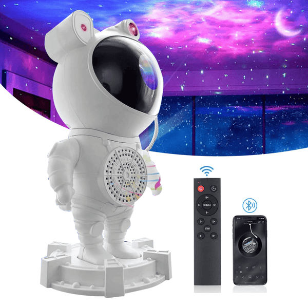 Galaxy astronauta proyector con altavoz Bluetooth de música, control remoto  y temporizador, nebulosa estrella del espacio proyector de luz para los
