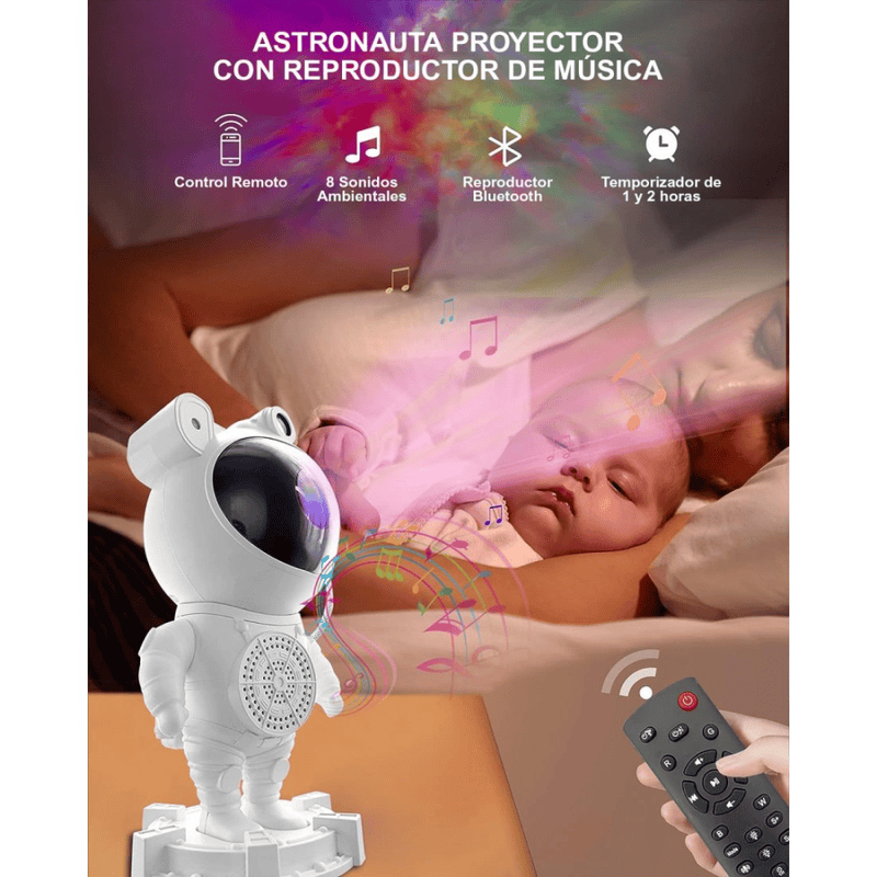 Astronauta Proyector De Nebulosa Stars + Parlante Bluetooth