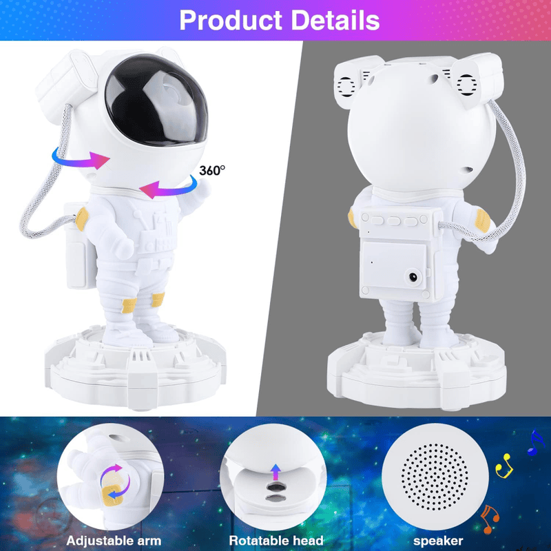 Astronauta Proyector De Nebulosa Stars + Parlante Bluetooth