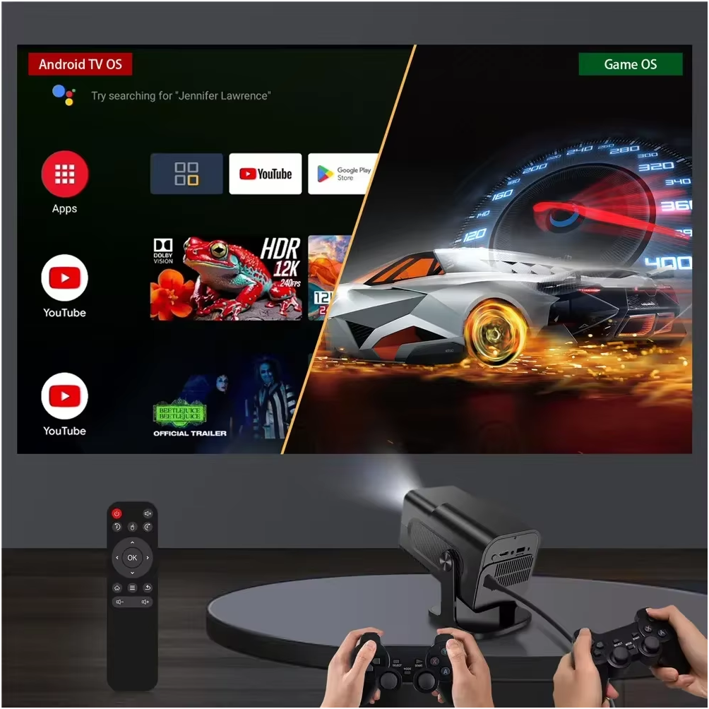 Proyector Portátil Hcs350 Pro Emulador Wifi Android 12 Bt5.0