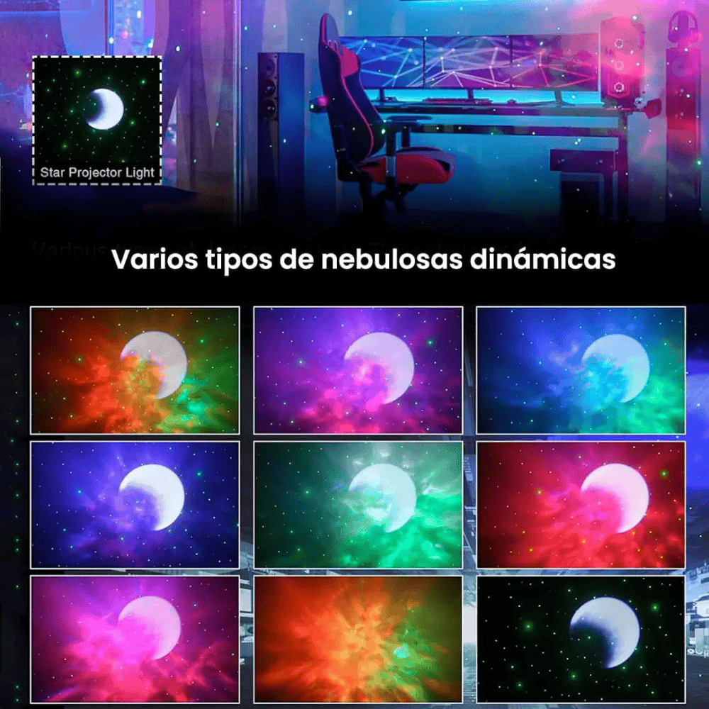 Astronauta Proyector De Nebulosa Stars + Parlante Bluetooth