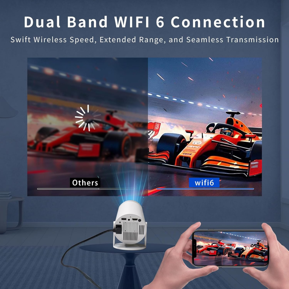 Proyector Inteligente Android Tv 11 Wifi Bt 200ansi Hy300