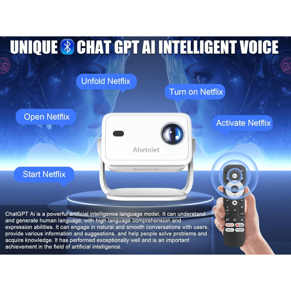 Proyector Smart 4k Auto Enfoque Wifi Bluetooth 400ansi L018