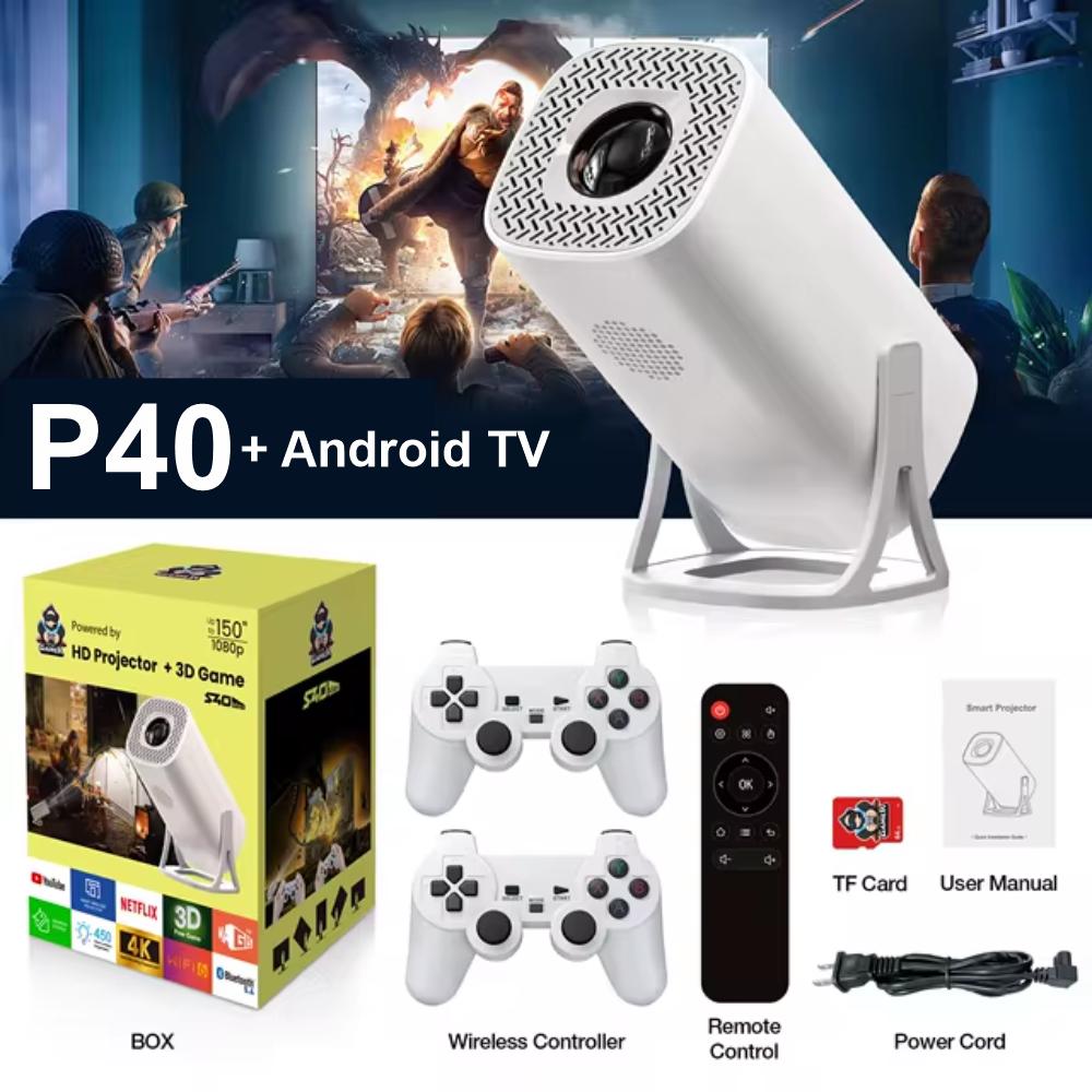 Proyector Smart Android Emulador De Juegos Inalambrico P40