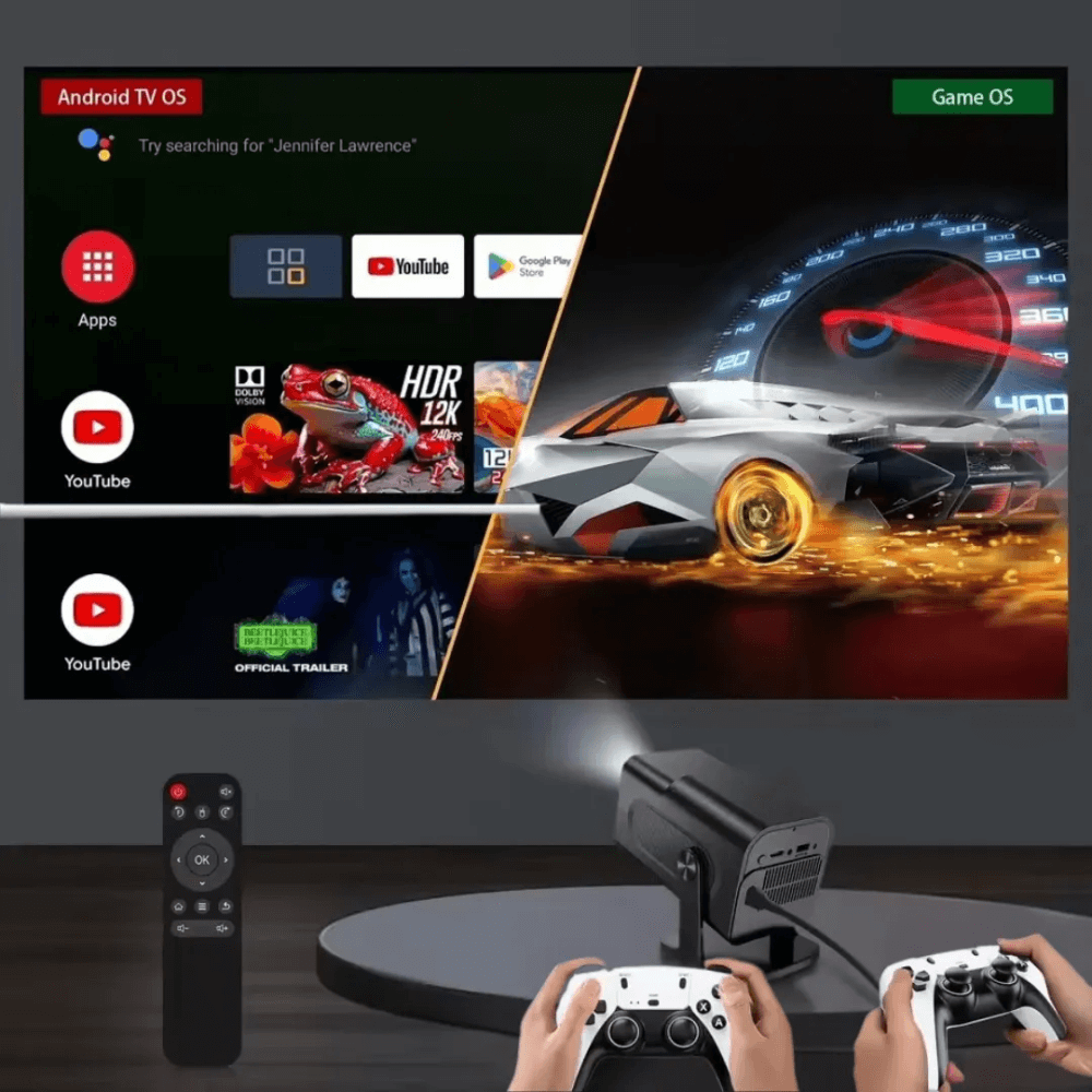 Proyector Portátil Hcs350 Pro Emulador Wifi Android 12 Bt5.0