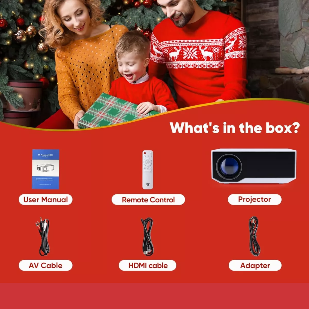 Proyector Video Beam Led 500ansi Wifi 2.4/5g Bluetooth Gc06