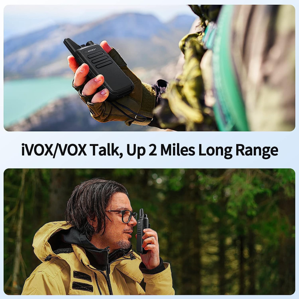Radios De Comunicación Walkie Takies Largo Alcance 16ch Kit X2