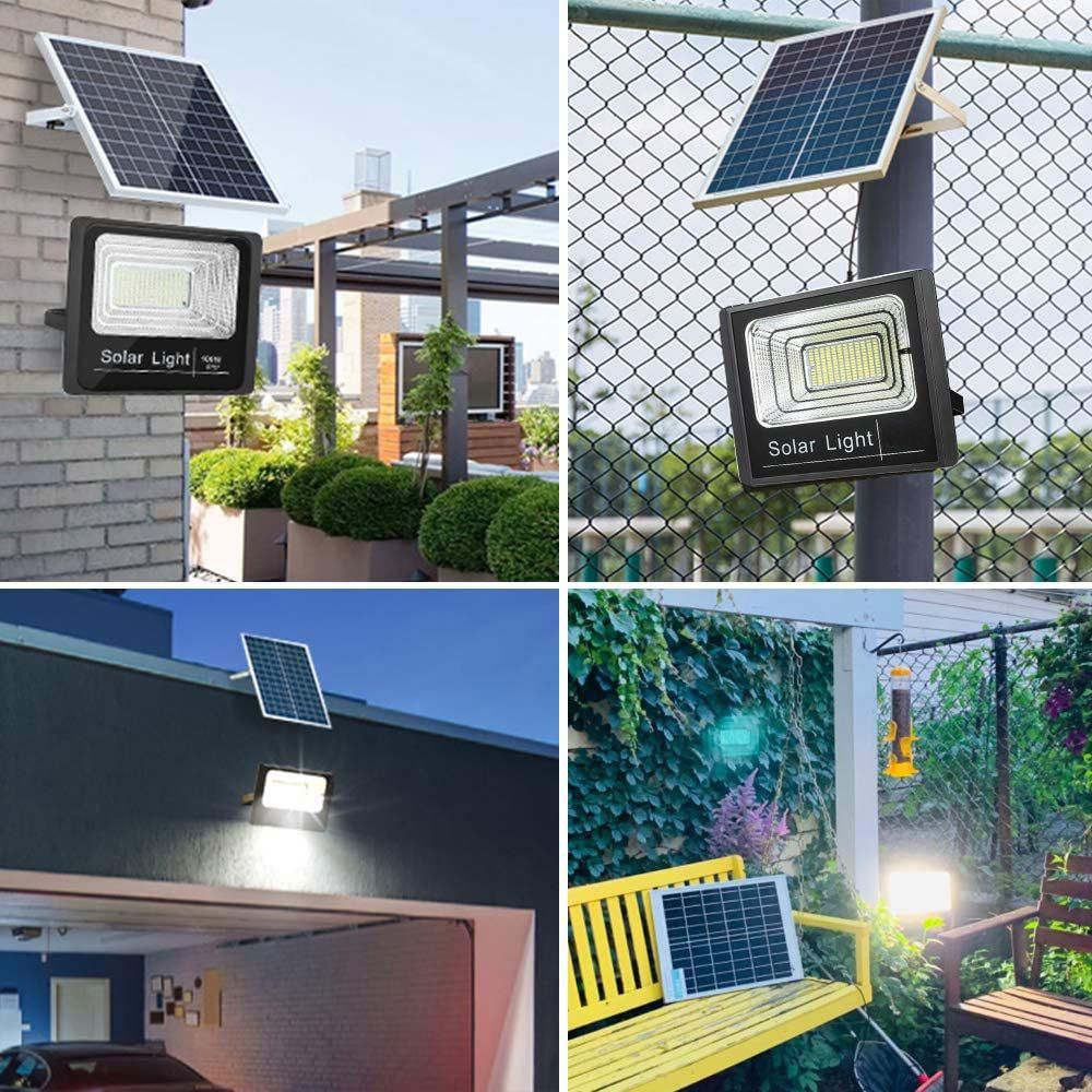 Reflector Solar 500W 6V Lampara Led Luz Blanca Panel Solar