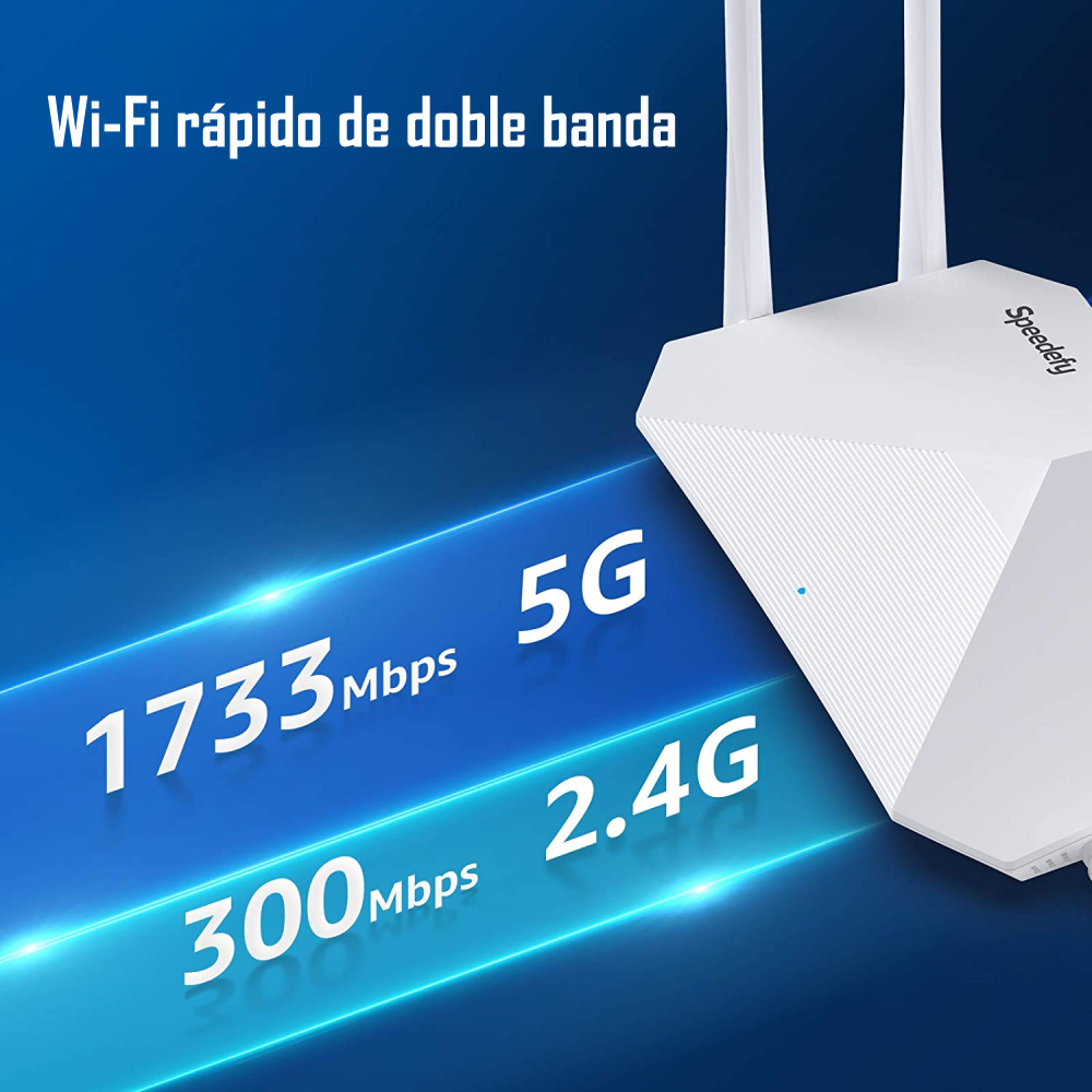 Router Inteligente Alta Velocidad 2.4G/5G Speedefy AC2100