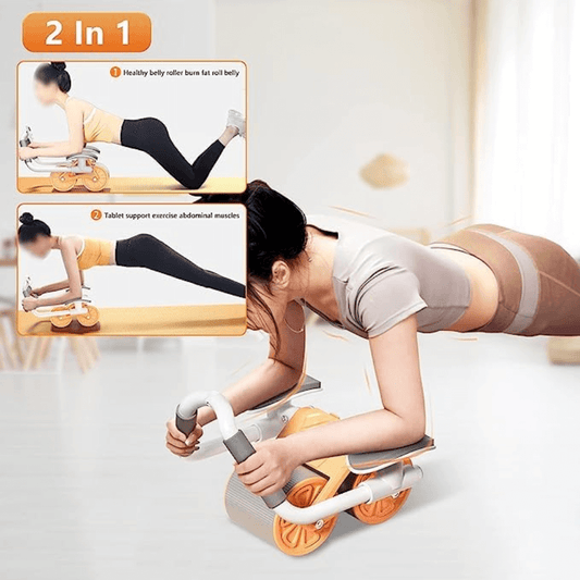 Rueda Abdominal Rebote Automatico Rodillo Lumbar Ab Doble