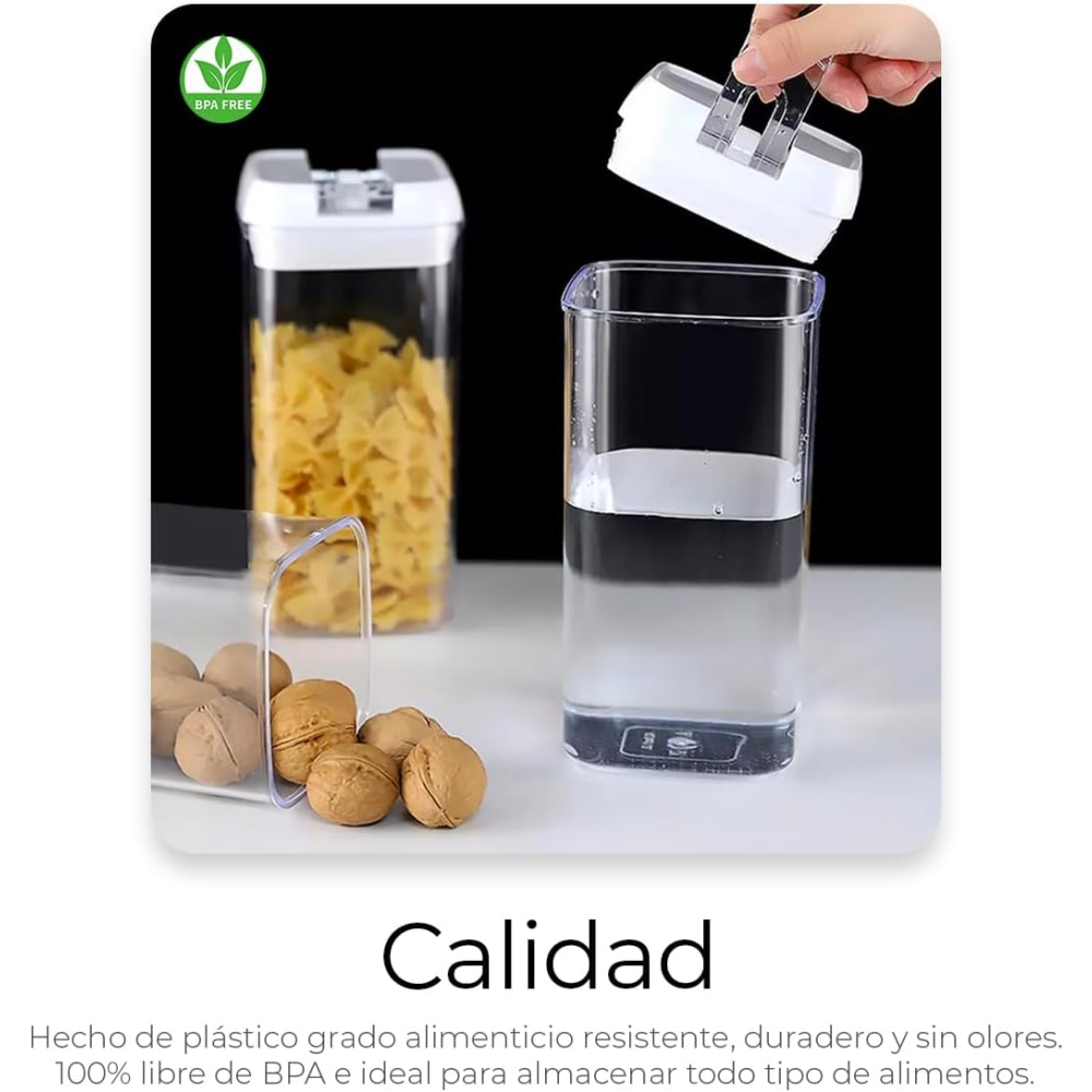 Set Contenedor De Alimentos 7pcs Organizdor Despensa Granos