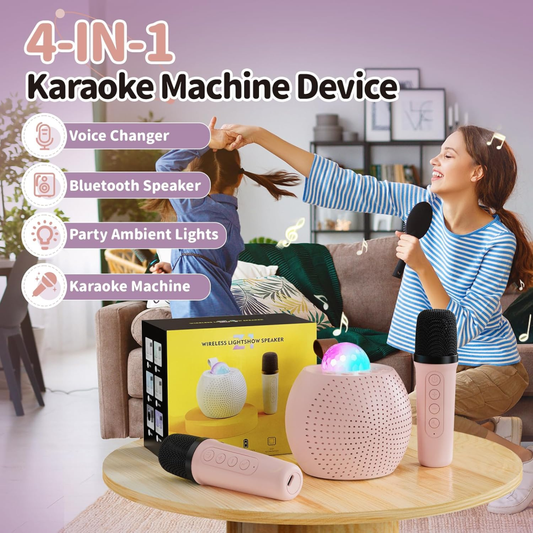 Set de Karaoke Inalámbrico Para Niños Bluetooth RGB 2Mic Z1
